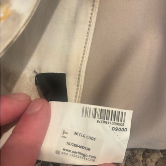 Just Cavalli high rise beige straight leg pats with cargo pockets 38 (us size 2) - Picture 6 of 7